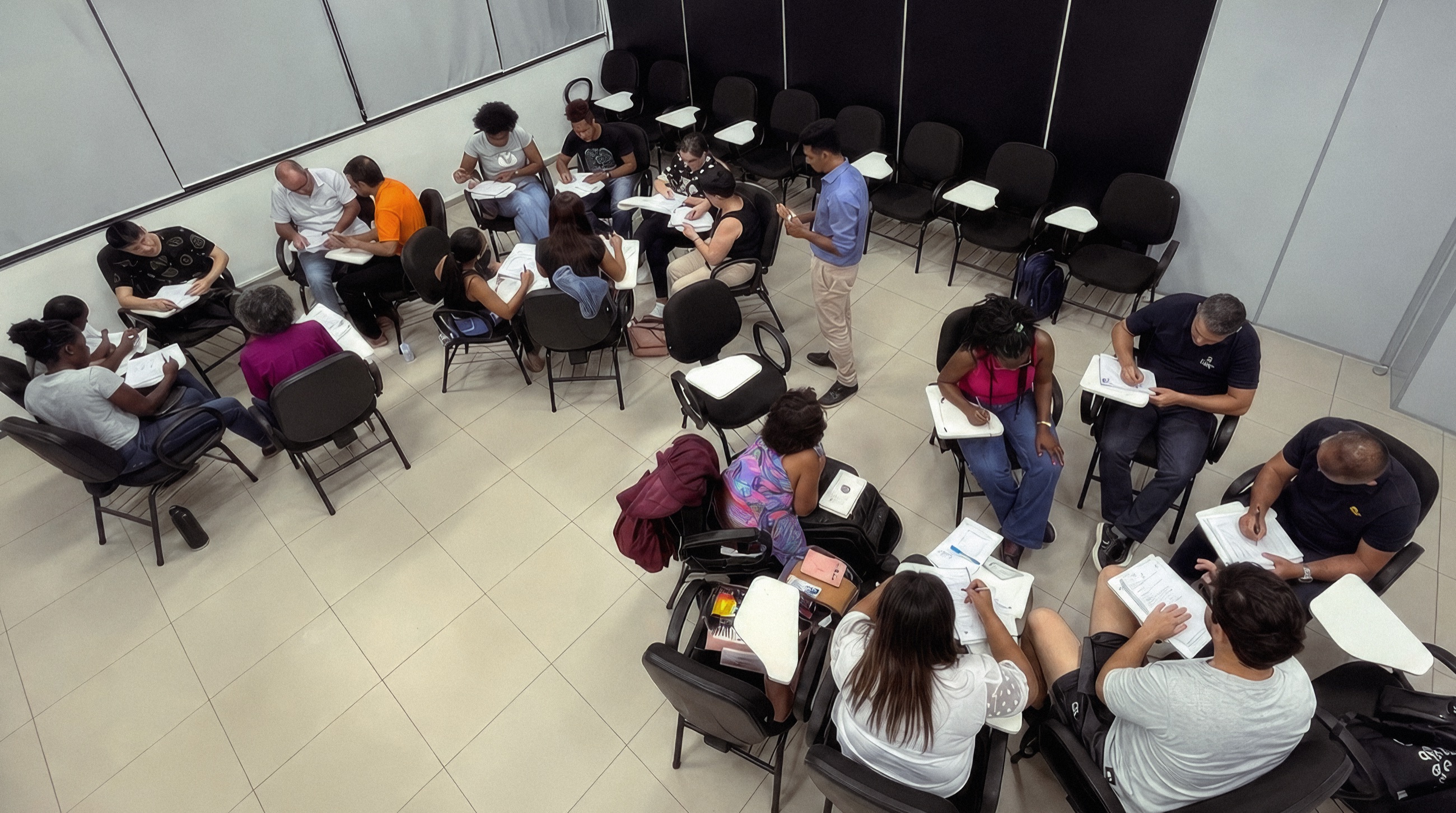 Roda de conversa durante a Oficina